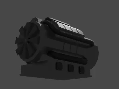 Low Poly Car Engine Low-poly 3D model
