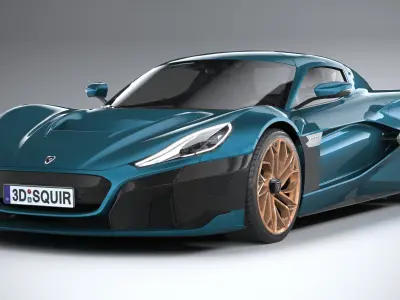 Rimac Nevera 2022 LowPoly 3D model