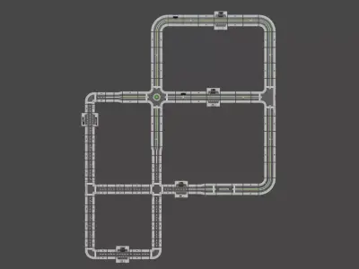 City Road Pack Free low-poly 3D model