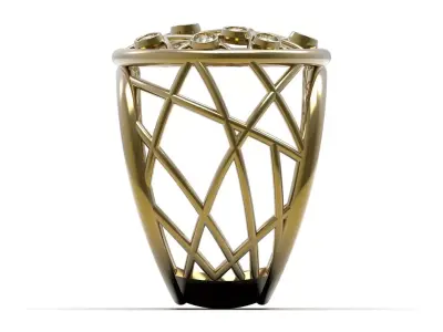 Golden Volume stl 3d jewelry Ring model jr00300 3D print model