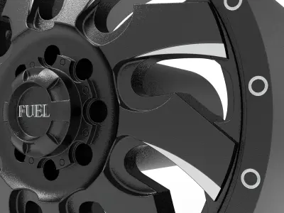 fuel off road FRONT CLEAVER wheel 3d print model 3D print model