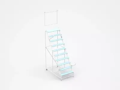 Movable Mobile Ladder Stand 3D model
