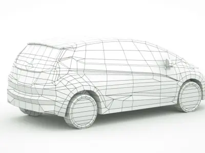 Honda Jazz 2018 Low-poly 3D model