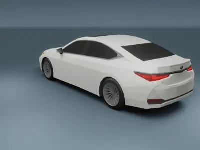 Lexus es300 2020 low poly 3D model Low-poly 3D model