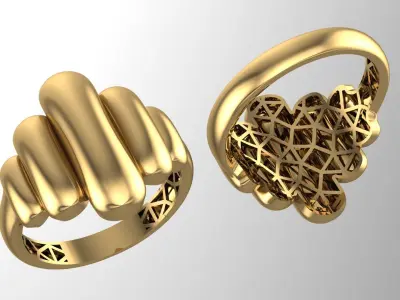 Modern Fusion Ring 3D print model