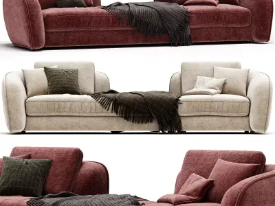 LEVANTE Fabric Sofa By Black Tie 3D model