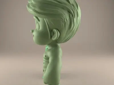 Cute Hulk Kid STL 3D Model for Fun Gift or Decoration 3D print model
