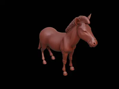 Zebra Animal Sculpture 3D print model buy