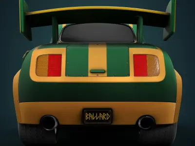 Cartoon Car Low-poly 3D model