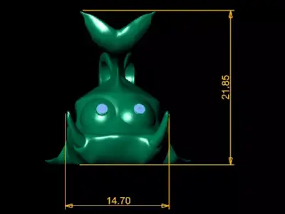 Golden Mystic Rhino Pendant 3D print model