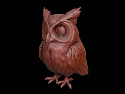 Owl Animal Sculpture 3D print model purchase