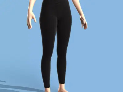 WOMEN YOGA PANTS LEGGINGS MARVELOUS DESIGNER CLO3D 3D model