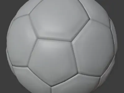 Soccer Ball with  and without Stitching Low-poly 3D model