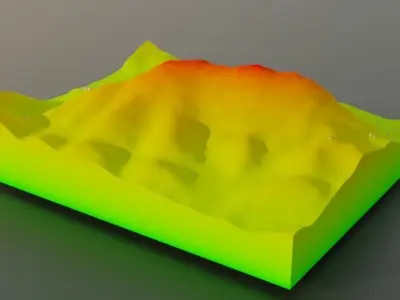 Small mountain in Slovenia Haloze Free low-poly 3D model