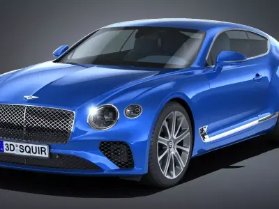 LowPoly Bentley Continental GT 2018 Low-poly 3D model