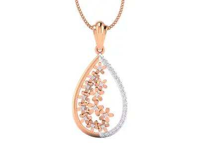 Women pendant 3D print model 7