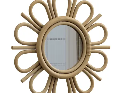 Nogu Rattan Mirror 45 and 35 cm 3D model
