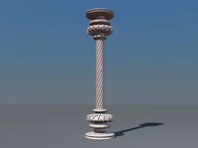 Central round Piller Free 3D model