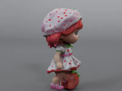 strawberry girl 3D model