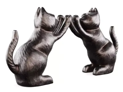 Metal Cat Bookends 3D model