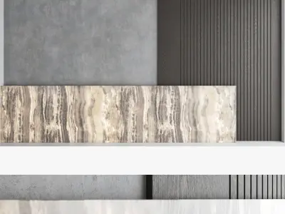 Decorative wall panel set 74 3D model