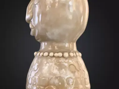 Serene Stone Vessel Low-poly 3D model