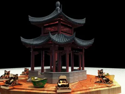 Chinese pavilion  3D model