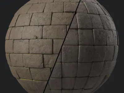 Stone Wall Materials 58- By Sbsar Pbr 4k Seamless Texture