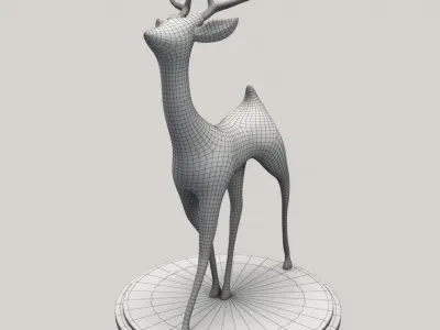 Gazelle Scuplture Free 3D model