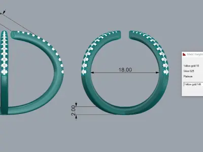 Jewelry Ring Gold 3D print model