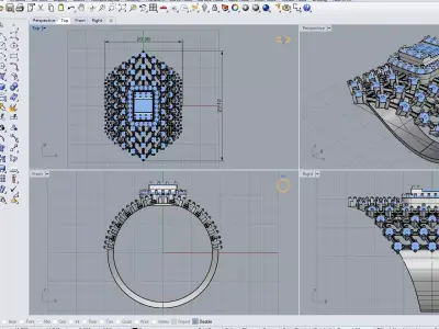 luxury ring 3D print model 5