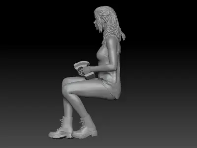 RC CAR RACE CONTROLLER GIRL 2 3D print model