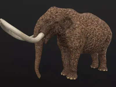 Mammut americanum Low-poly 3D model