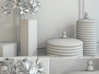 Decorative set of Dressing Table 3D model