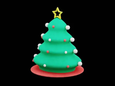 Christmas Hat Low-poly 3D model