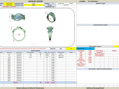 Luxury Diamond Halo Split Shank Ring CAD Design for Jewellery 3D print model