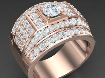 Luxury Men Rings Designs 6MR044 3D print model