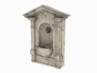 roman fountain Low-poly 3D model