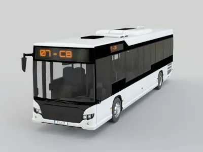 City Bus Low-poly 3D model