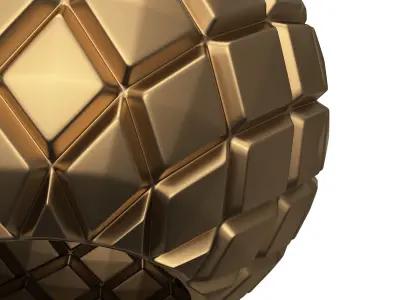 Sphere  with Rombs CNC Low-poly 3D model