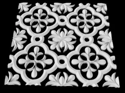 Central decor ornament for furniture 3D model 299