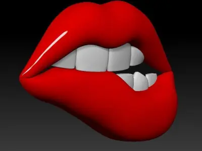 LIPS BITTEN DECOR 3D print model