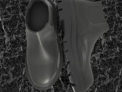 CLASSIC WOMAN 3D BOOTS - LEATHER Low-poly 3D model