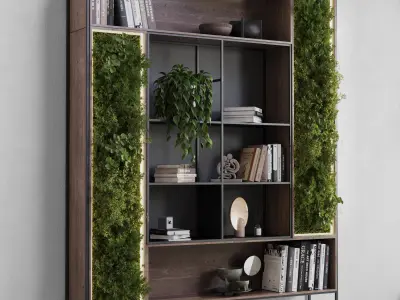 4 models for wall cabinets and decorative showcases 3D Model Collection