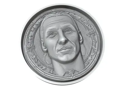 Zlatan Ibrahimovic Footballer Medallion 3D print model