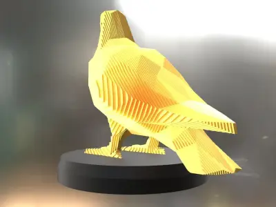 Parametric Dove Low-poly 3D model