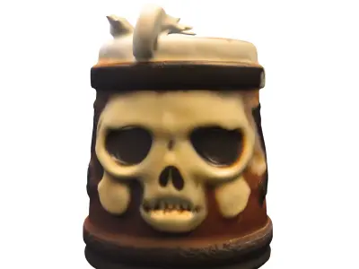 Skull Tankard Mug Low-poly 3D model