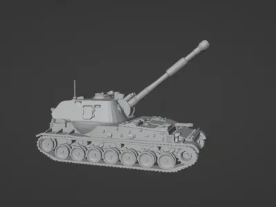 Self-propelled gun 2S3 Acacia 3D print model