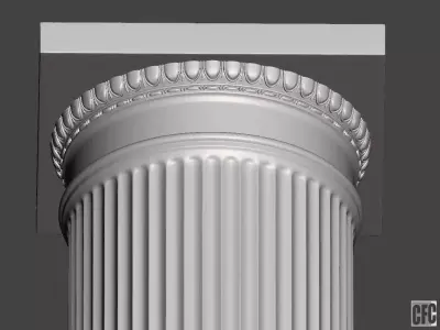 Doric Column with relief - 3d model for CNC - DoricColumnCFC02 3D model