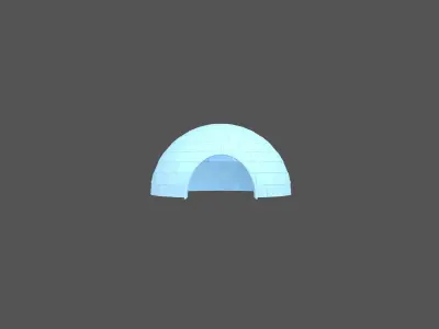 Igloo v1 002 Low-poly 3D model
